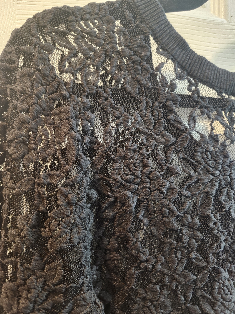 Torrid Black Lace Button-Front Cropped Cardigan, Torrid 2 = 2X - Picture 3 of 4